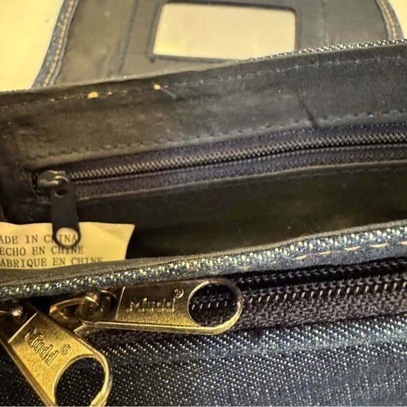Mudd Denim Jean Red Blue Crossbody Bag Purse Y2K Satchel Bag - Picture 11 of 11